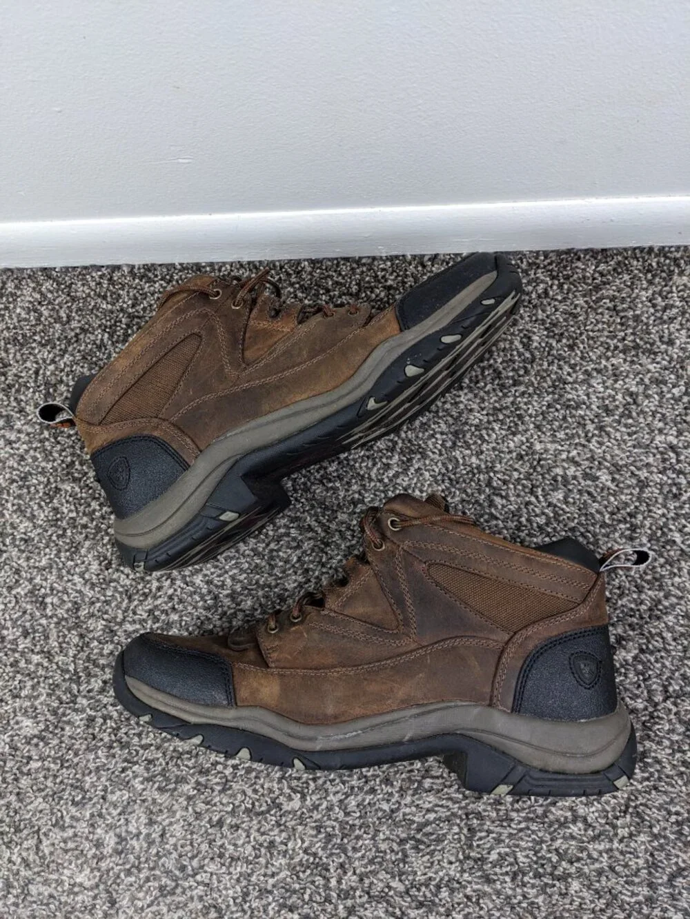 Ariat Terrain Hiking Boots Mens 11 D Brown Leather Lace Up Work Shoes 10002182